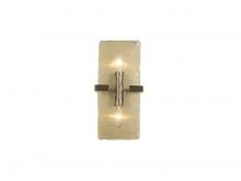 Golden 3164-WSC BCB-HWG - Aenon 2-Light Wall Sconce in Brushed Champagne Bronze with Hammered Water Glass