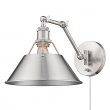 Golden 3306-A1W PW-PW - Orwell PW 1 Light Articulating Wall Sconce in Pewter with Pewter shade