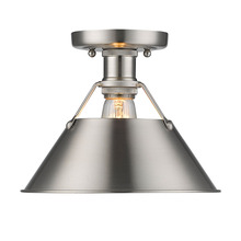 Golden 3306-FM PW-PW - Orwell PW Flush Mount in Pewter with Pewter shade