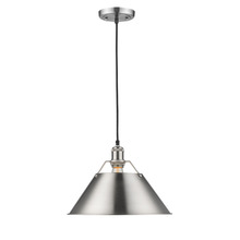 Golden 3306-L PW-PW - Orwell PW Large Pendant - 14" in Pewter with Pewter shade