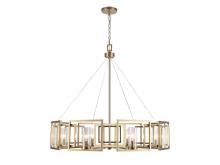 Golden 6068-8 BCB - Marco 8-Light Chandelier in Brushed Champagne Bronze with Clear Glass