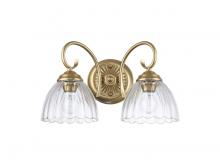 Golden 6952-BA2 BCB-CLR - Audra 2-Light Vanity Light in Brushed Champagne Bronze with Clear Glass