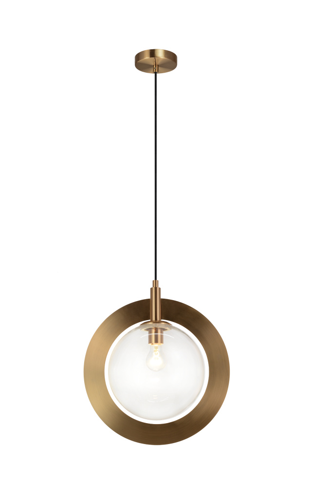 Astro Aged Gold Brass Pendant