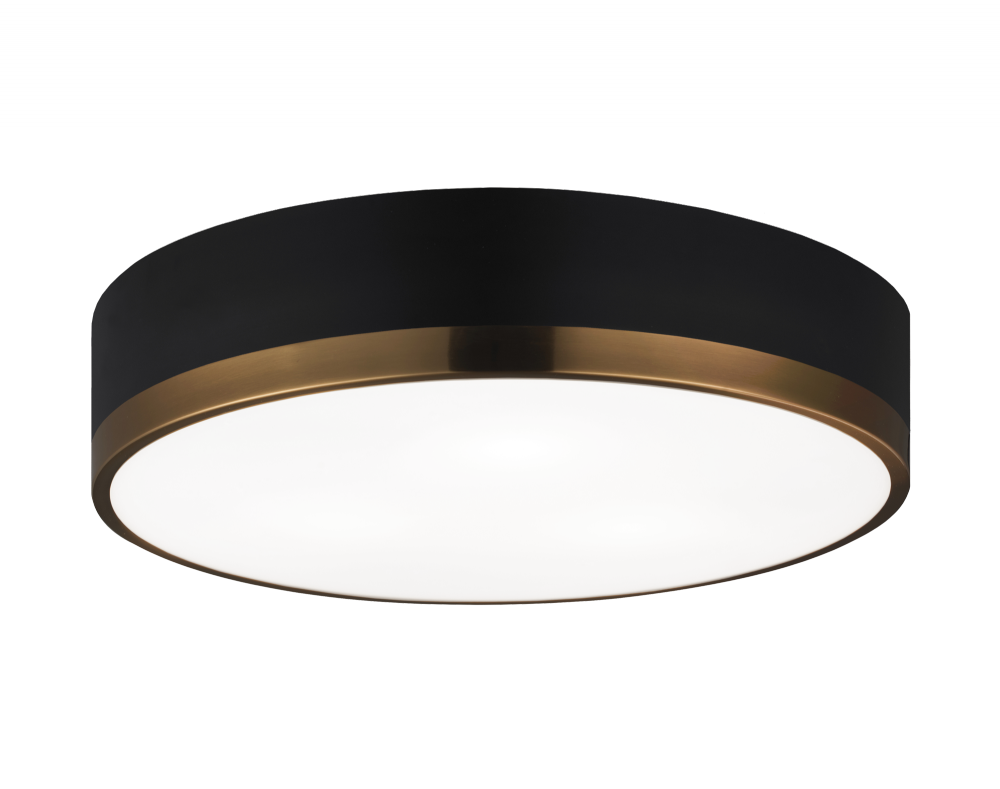 Trydor Black, Aged Gold Brass Ceiling Mount