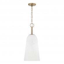 Capital 356911MA - 1-Light Pendant in Matte Brass with Faux Alabaster Glass