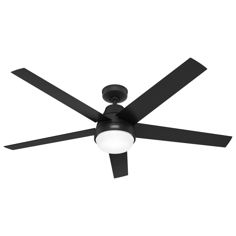 Hunter 60 inch Aerodyne Wi-Fi ENERGY STAR® Matte Black Ceiling Fan with LED Light Kit