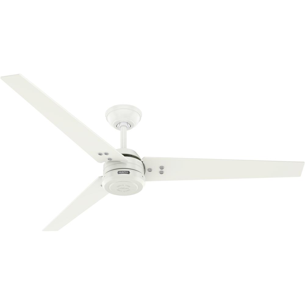 Hunter 60 inch Cassius ENERGY STAR® Fresh White Damp Rated Ceiling Fan and Wall Control