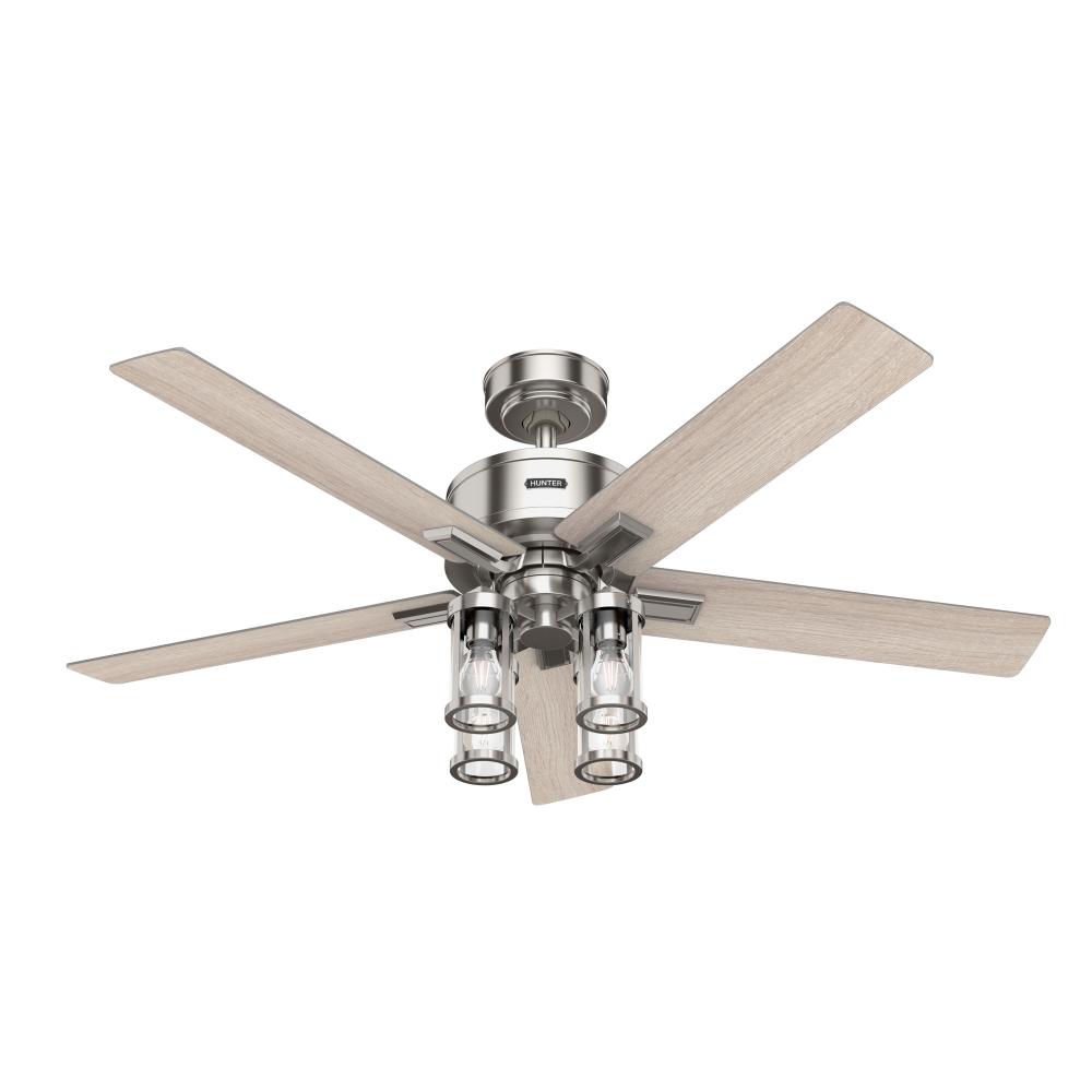 Hunter 52 inch Astwood II  Brushed Nickel Ceiling Fan with LED Light Kit and Handheld Remote