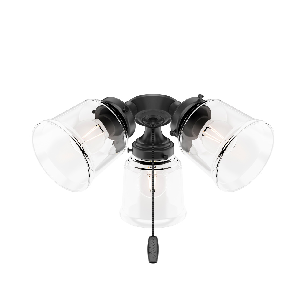 Hunter Matte Black 3 Light LED Light Kit