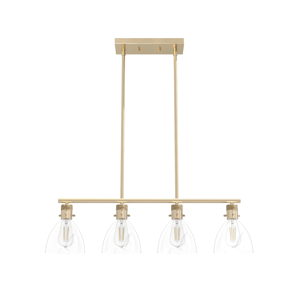 Van Nuys 4 Light Linear Chandelier Alt Gold