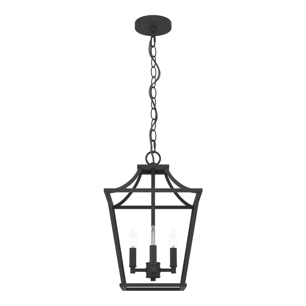 Hunter Laurel Ridge Natural Black Iron 4 Light Pendant Ceiling Light Fixture