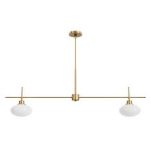 Hunter 13192 - Hunter Getty Luxe Gold with Cased White Glass 2 Light Chandelier Ceiling Light Fixture