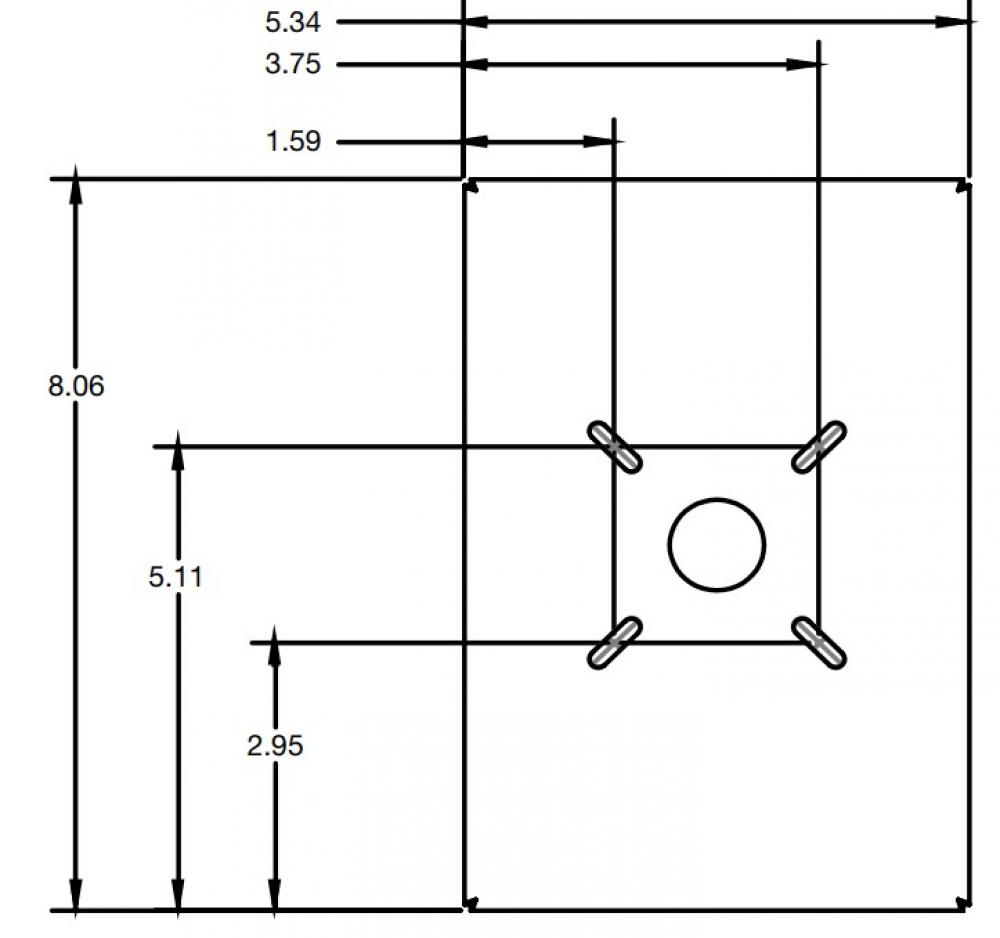 Vandal resistant surface mount 5IN x 8IN