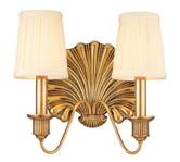 CHESAPEAKE 2-light Wall Sconce in Aged Brass