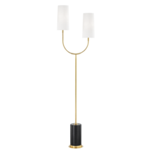 Hudson Valley L1407-AGB - 2 LIGHT MARBLE FLOOR LAMP