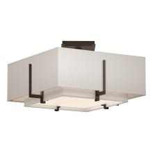  126507-SKT-05-SF1205-SE1605 - Exos Square Small Double Shade Semi-Flush