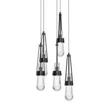 Hubbardton Forge 131127-SKT-LONG-89-ZM0434 - Link 5-Light Clear Glass Pendant