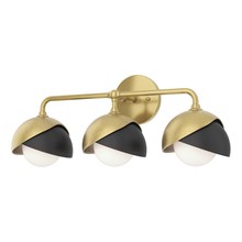 Hubbardton Forge 201375-SKT-86-10-GG0711 - Brooklyn 3-Light Double Shade Bath Sconce