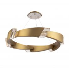 Schonbek 1870 S4844-700OH - Embrace 44in LED 3000K/3500K/4000K 120V-277V Pendant in Aged Brass with Optic Haze Quartz