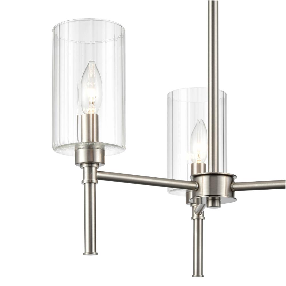 Chastine 3-Light Chandelier Ceiling Light Brushed Nickel