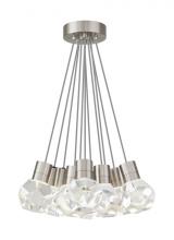 Visual Comfort & Co. Modern Collection 700TDKIRAP11YS-LED930 - Modern Kira dimmable LED Ceiling Pendant Light in a Satin Nickel/Silver Colored finish