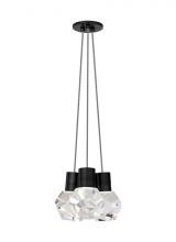 Visual Comfort & Co. Modern Collection 700TDKIRAP3IB-LED930 - Modern Kira dimmable LED Ceiling Pendant Light in a Black finish