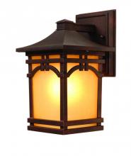 Artcraft AC8051OB - One Light Oil Rubbed Bronze Amber Seeded Glass Wall Lantern