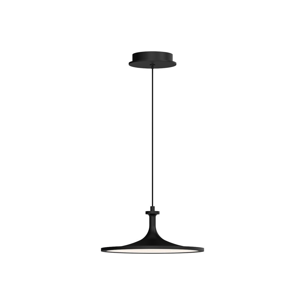 Issa 12-in Matte Black LED Pendant