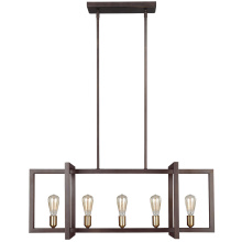 Visual Comfort & Co. Studio Collection F3147/5NWB - Finnegan Medium Linear Chandelier