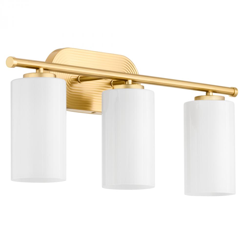 Belinder 3 Light Vanity, Aged Brass