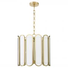 Quorum 824-4-80 - Belleview 4 Light Pendant, Aged Brass