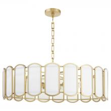 Quorum 824-8-80 - Belleview 8 Light Pendant, Aged Brass