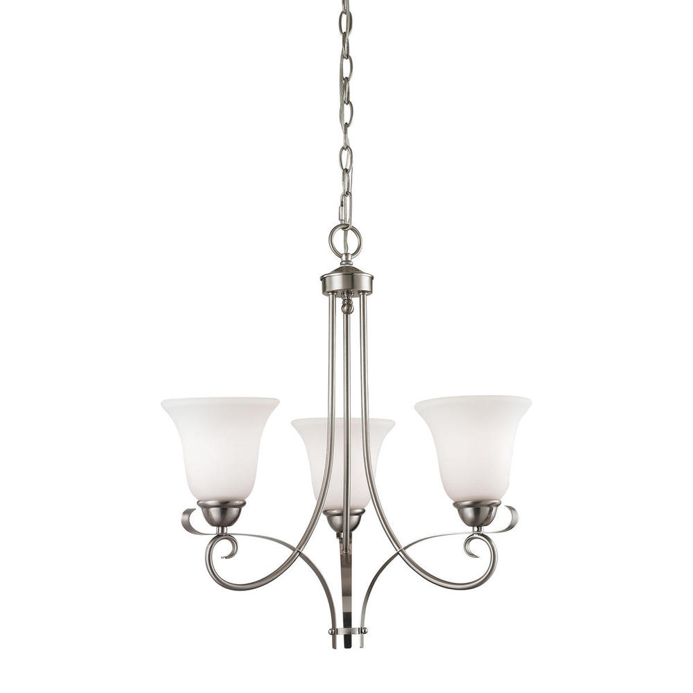 Thomas - Brighton 20'' Wide 3-Light Chandelier - Brushed Nickel