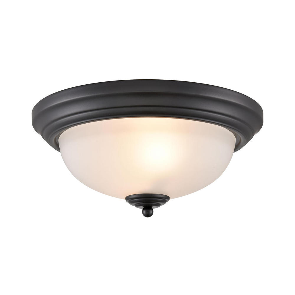 Thomas - Basics 13'' Wide 2-Light Flush Mount - Black