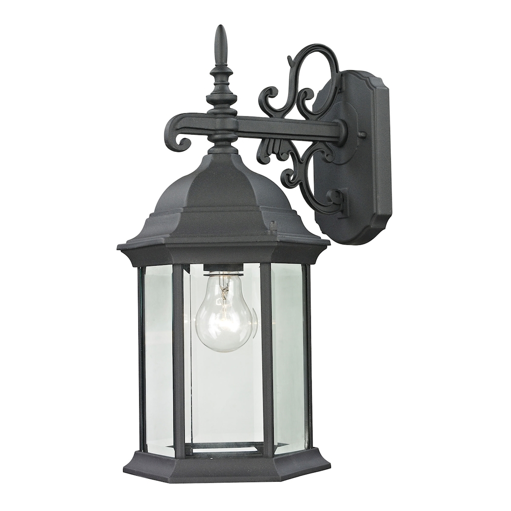 Thomas - Spring Lake 17'' High 1-Light Outdoor Sconce - Matte Textured Black