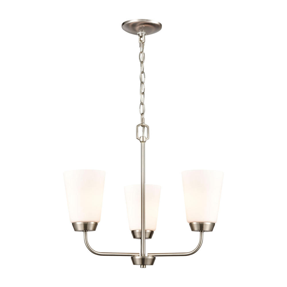 Thomas - Winslow 19'' Wide 3-Light Chandelier - Brushed Nickel