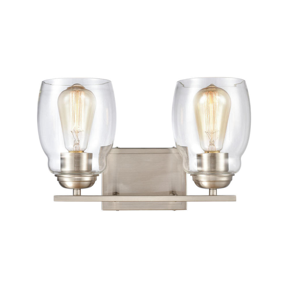 Thomas - Calistoga 14'' Wide 2-Light Vanity Light - Brushed Nickel