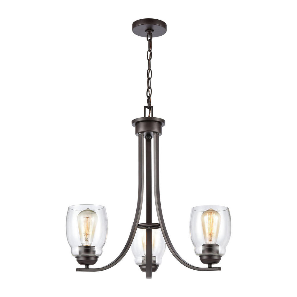 Thomas - Calistoga 23'' Wide 3-Light Chandelier - Oil Rubbed Bronze