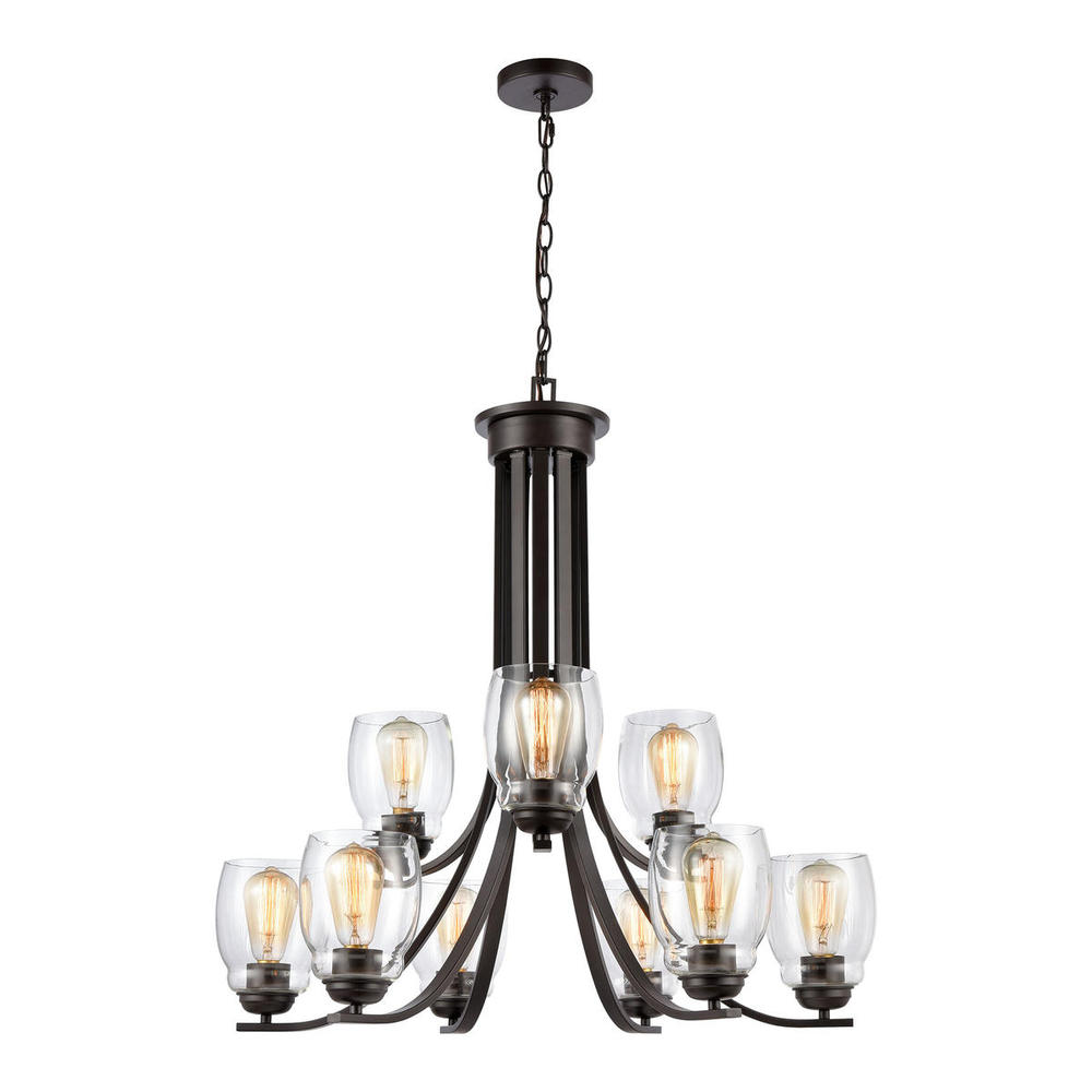 Thomas - Calistoga 30.5'' Wide 9-Light Chandelier - Oil Rubbed Bronze