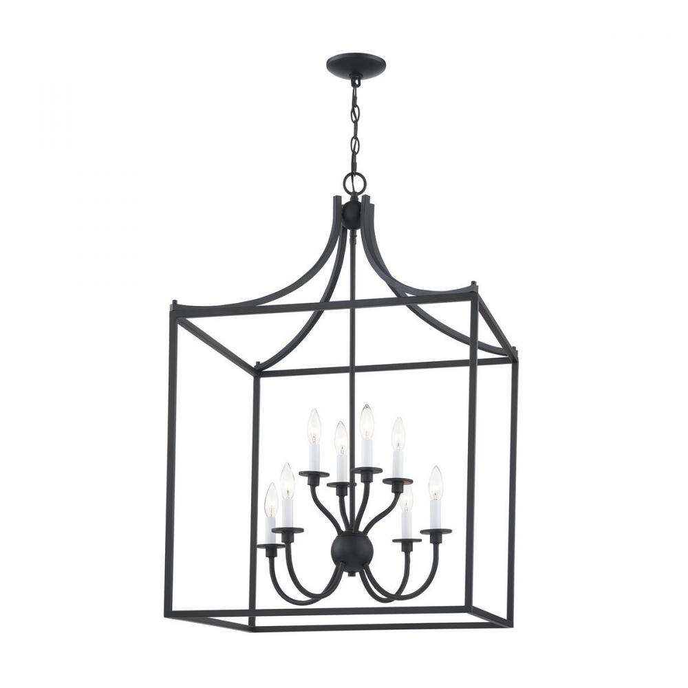 Thomas - Prescott 24'' Wide 8-Light Chandelier - Mattte Black