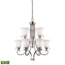 ELK Home 1009CH/20-LED - Thomas - Brighton 25'' Wide 9-Light Chandelier - Brushed Nickel