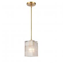 ELK Home 67866/1 - Ice Blocks 6'' Wide 1-Light Mini Pendant - Satin Brass